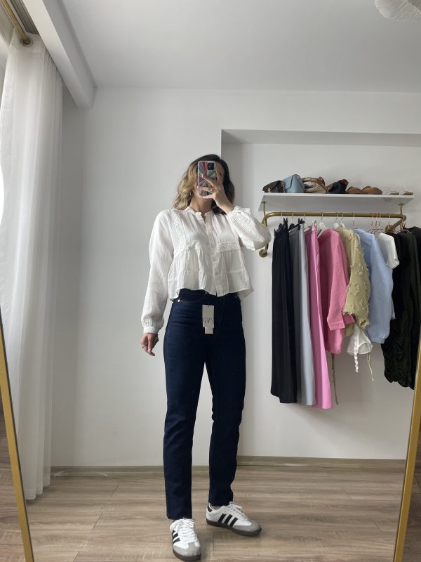 Tasarım Müslin Bluz Beyaz - Görsel 8